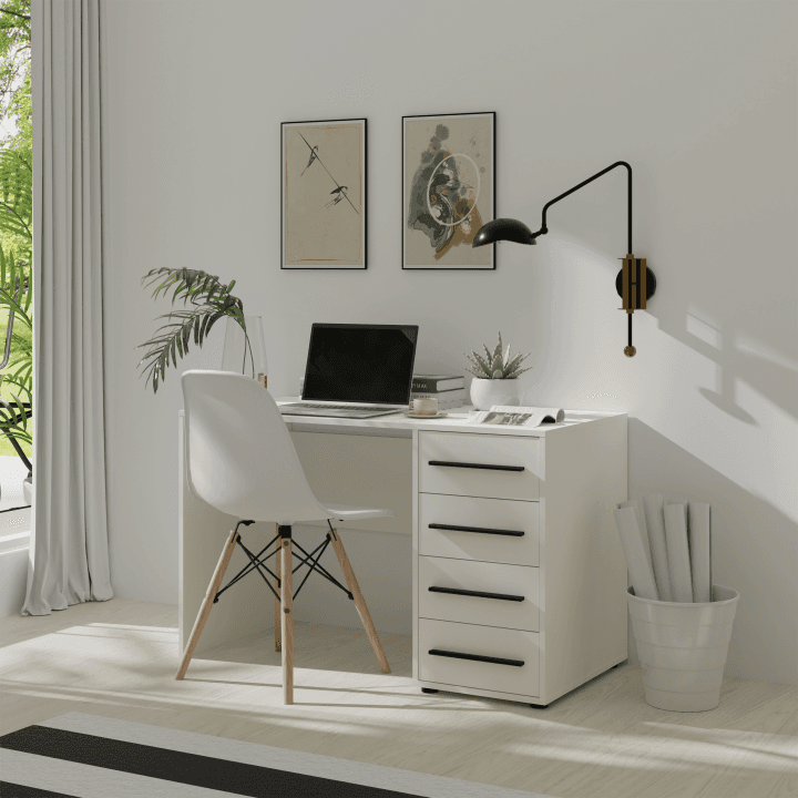 Biurko Ones 120 cm Białe - zdjęcie 2