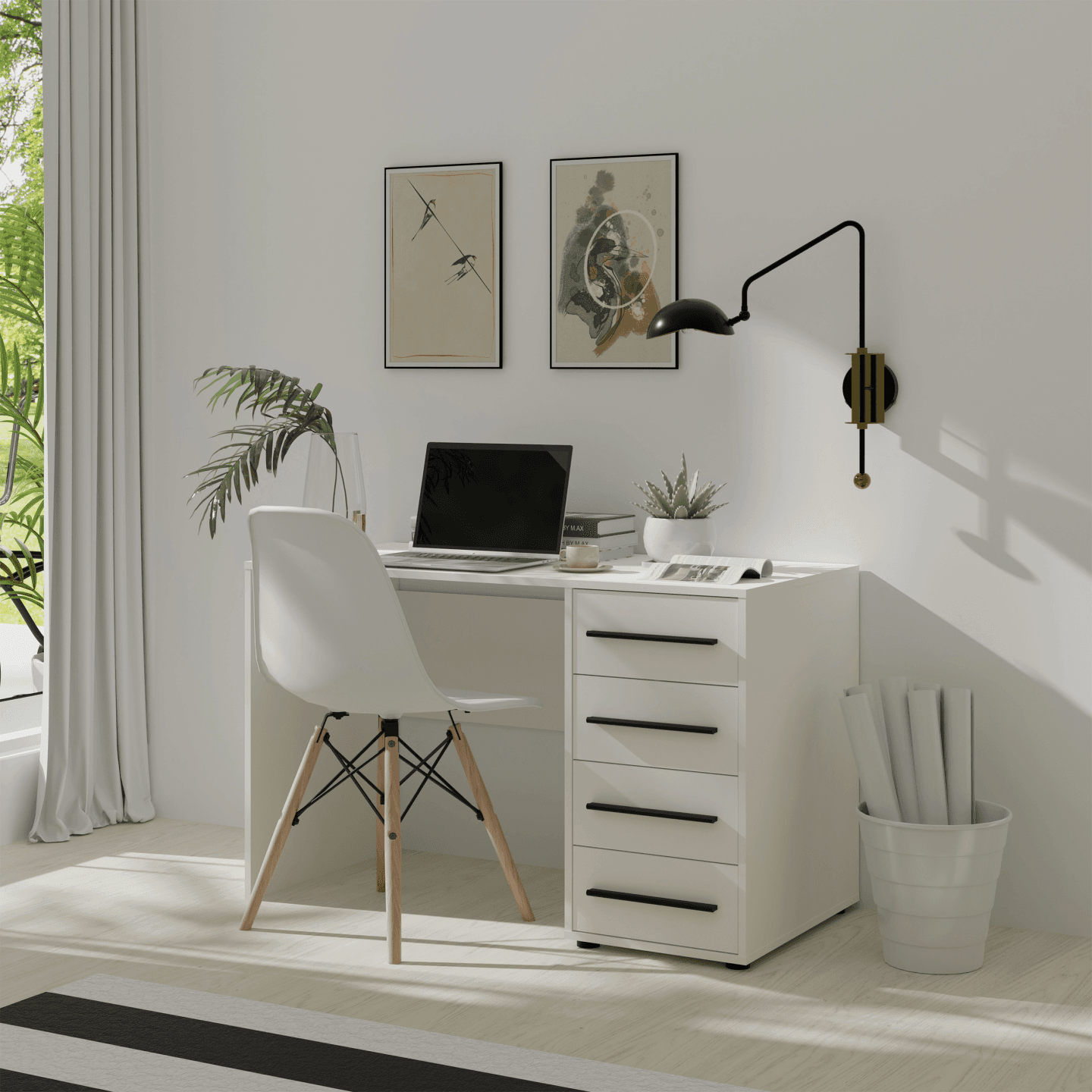 Biurko Ones 120 cm Białe - zdjęcie 2