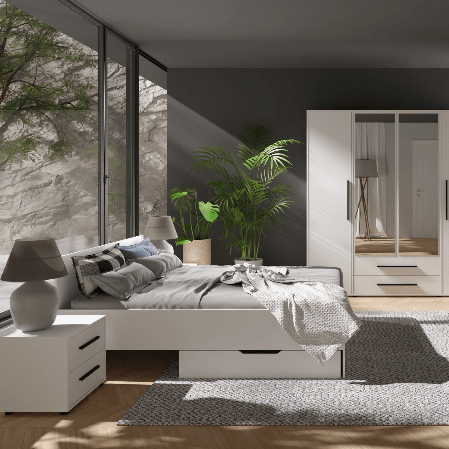 Łóżko Ones 160x200 cm Białe - zdjęcie 2