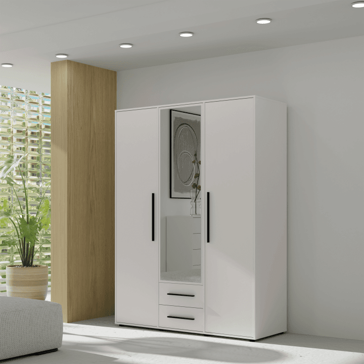 Szafa 3D Ones 150 cm Biała - zdjęcie 2