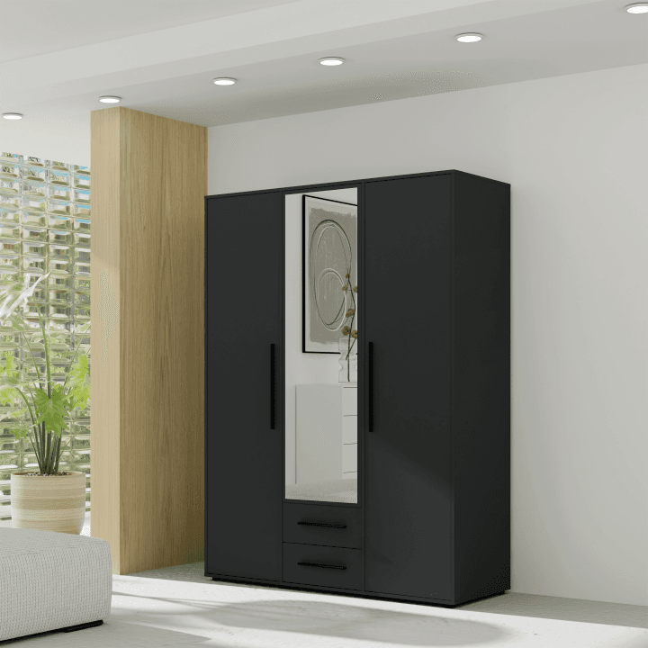 Szafa 3D Ones 150 cm Czarna - zdjęcie 2