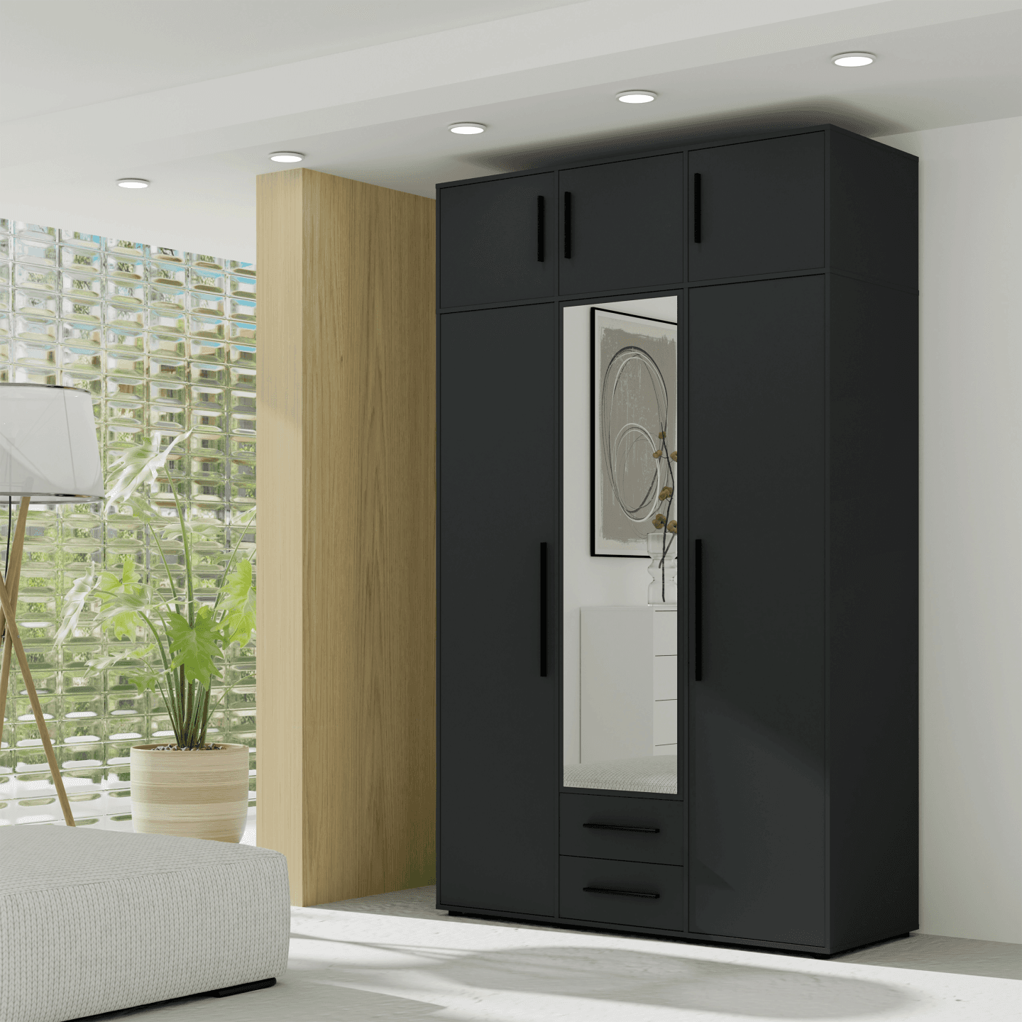 Szafa 3D Ones 150 cm Czarna