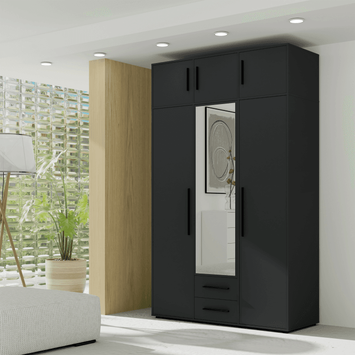 Nadstawka na szafę Ones 150 cm Czarna - zdjęcie 2