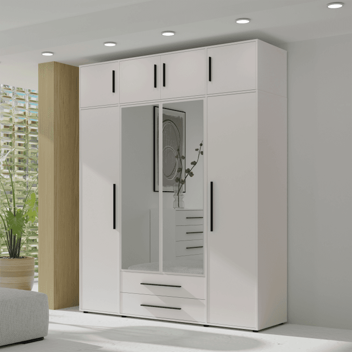 Nadstawka na szafę Ones 200 cm Biała - zdjęcie 2