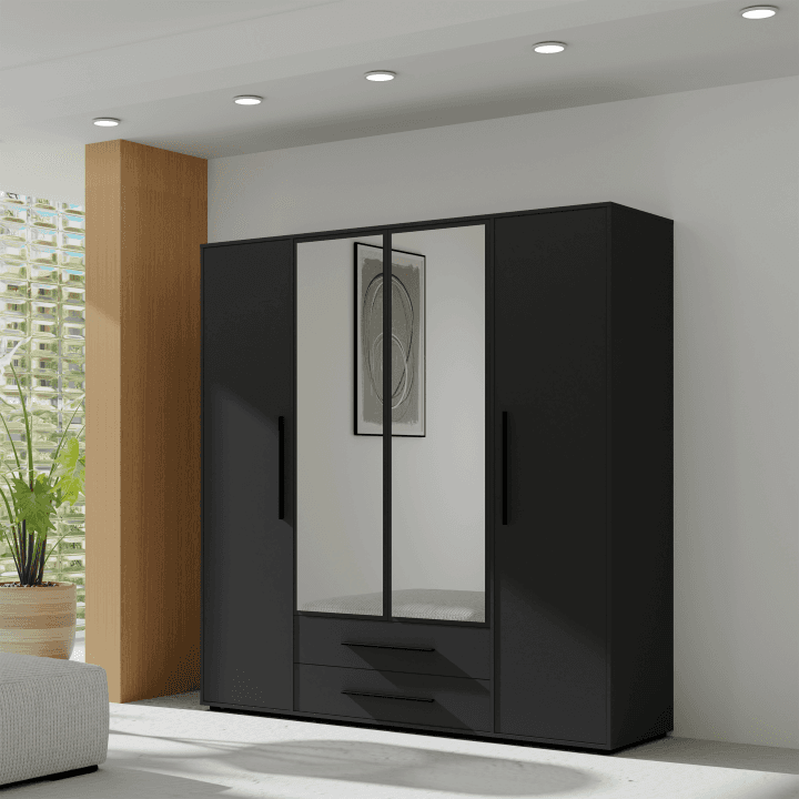 Szafa 4D Ones 200 cm Czarna - zdjęcie 2