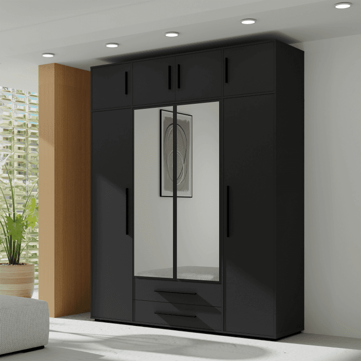 Nadstawka na szafę Ones 200 cm Czarna - zdjęcie 2