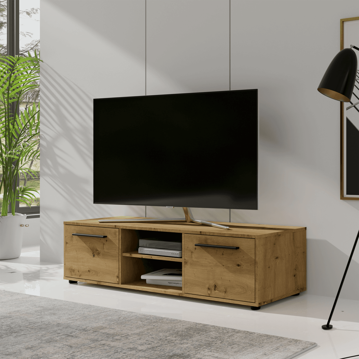 Szafka RTV Ones 150 cm Dąb Artisan - zdjęcie 2