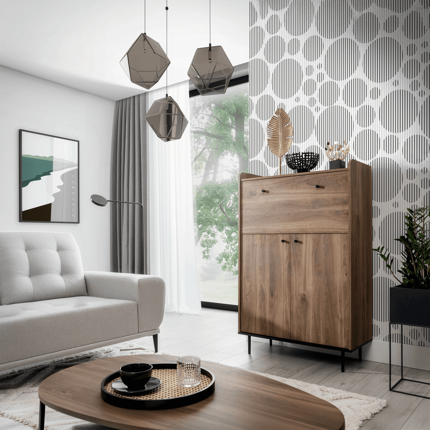 Komoda/Barek Rino 90 cm Brandy Castello