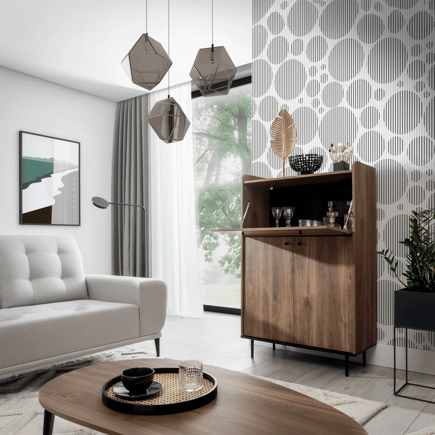 Komoda/Barek Rino 90 cm Brandy Castello