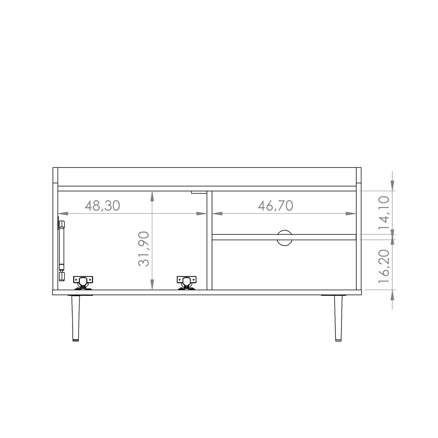 Szafka RTV Rino 100 cm Brandy Castello