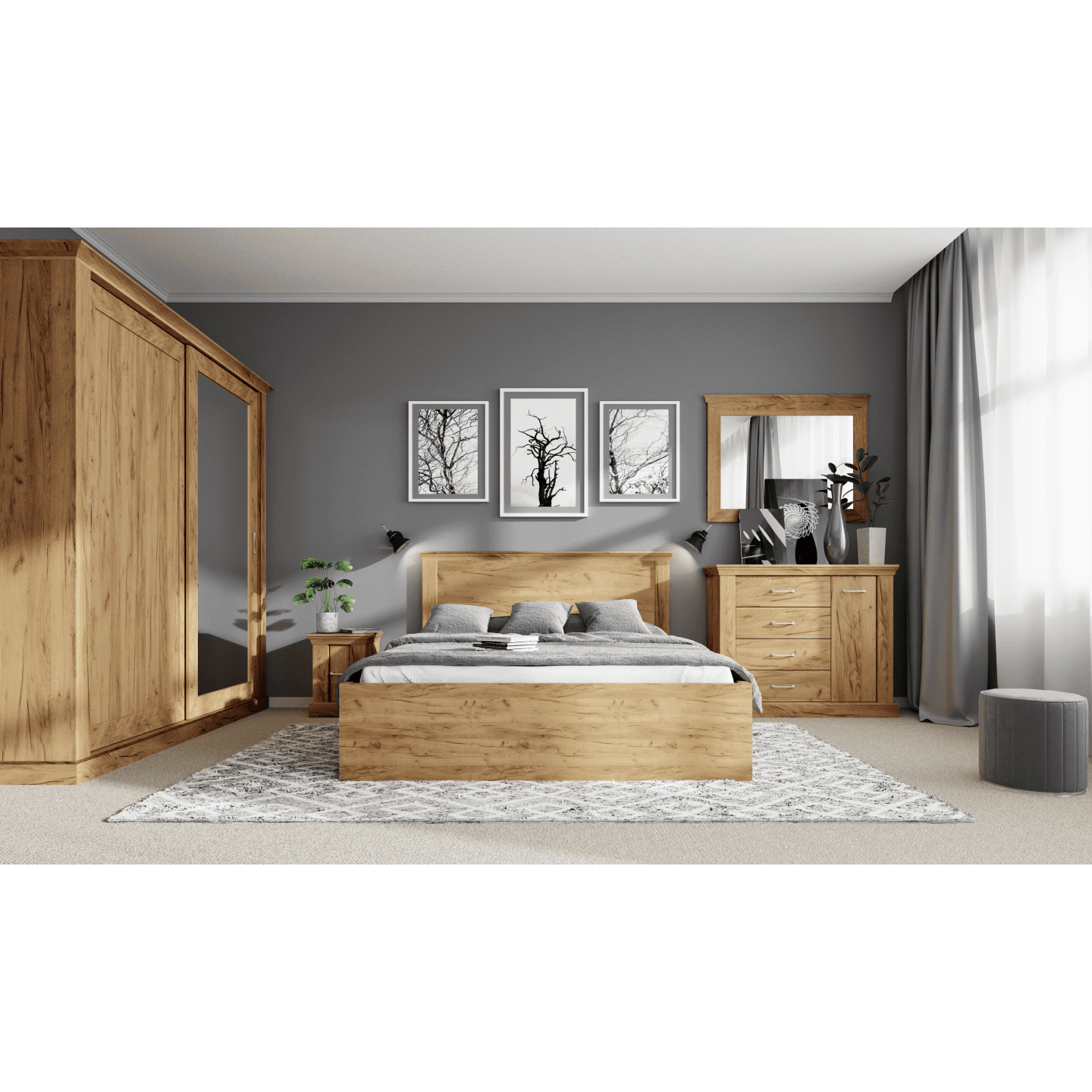 Szafa Renova 107 cm Kraft Złoty - zdjęcie 2