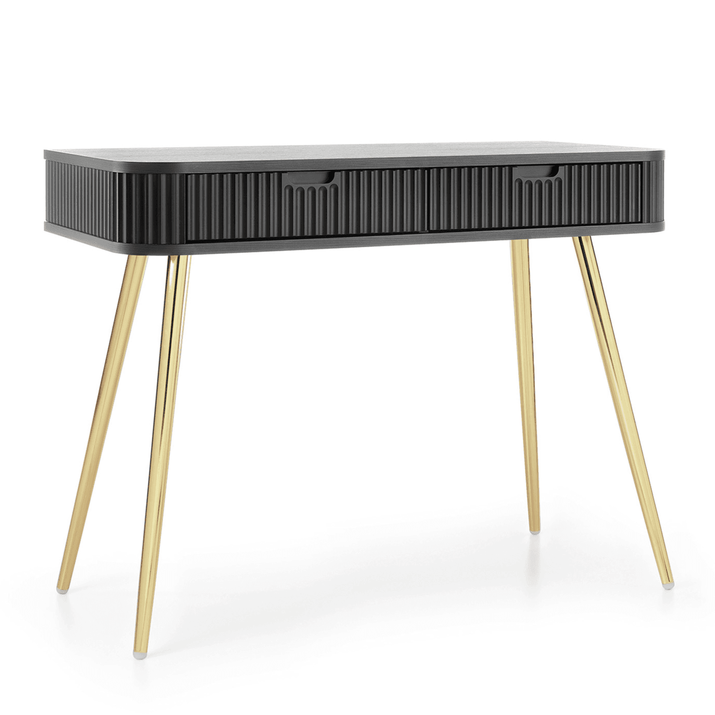 Toaletka Nole 103 cm czarna + złote nóżki