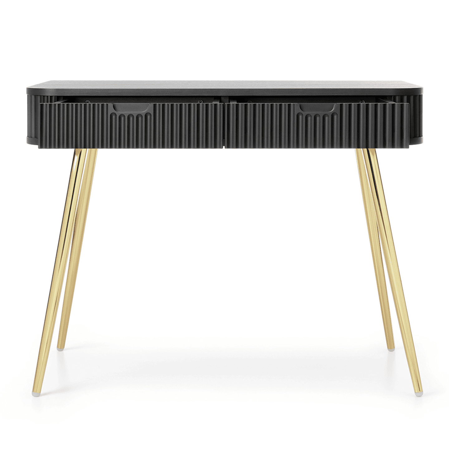 Toaletka Nole 103 cm czarna + złote nóżki