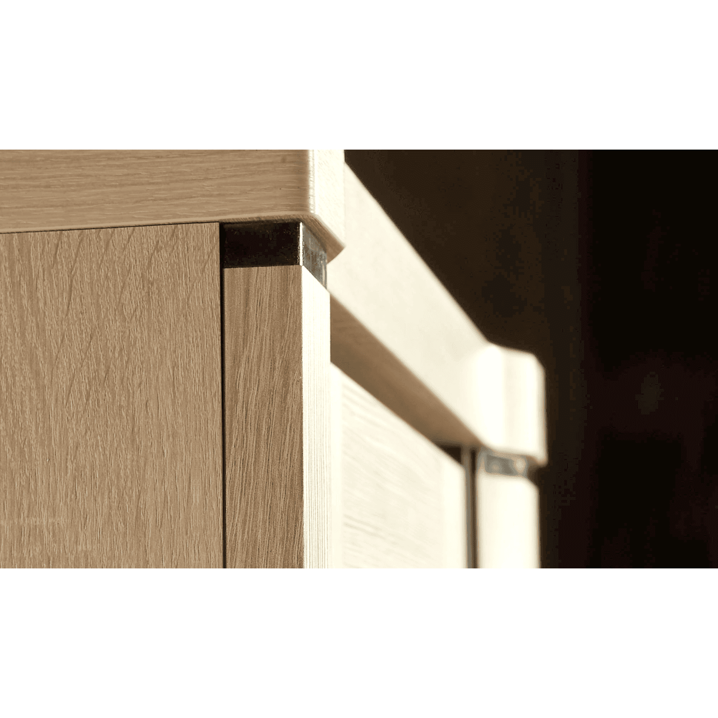 Komoda przeszklona Caventa 157 cm Dąb Sonoma