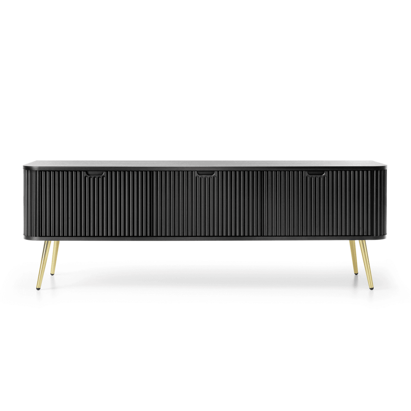 Szafka RTV Nole czarna + złote nogi