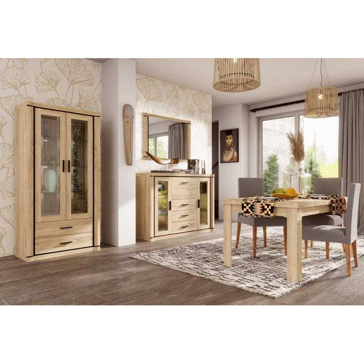 Witryna Caventa 97 cm Dąb Sonoma - zdjęcie 2