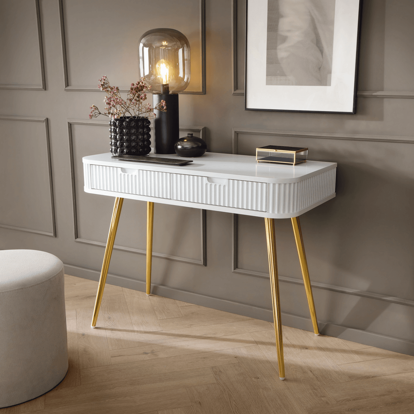 Toaletka Nole 103 cm biała - zdjęcie 2