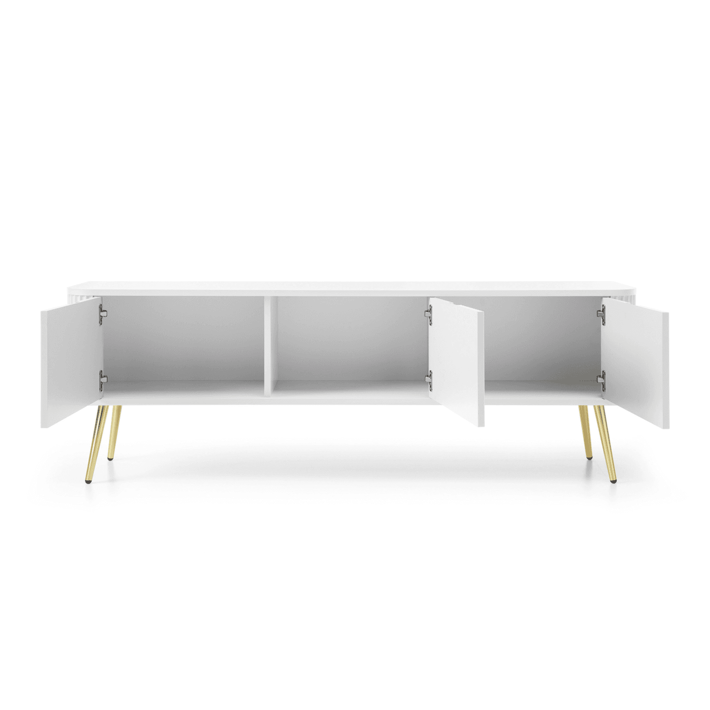 Szafka RTV Nole Biala + złote nóżki