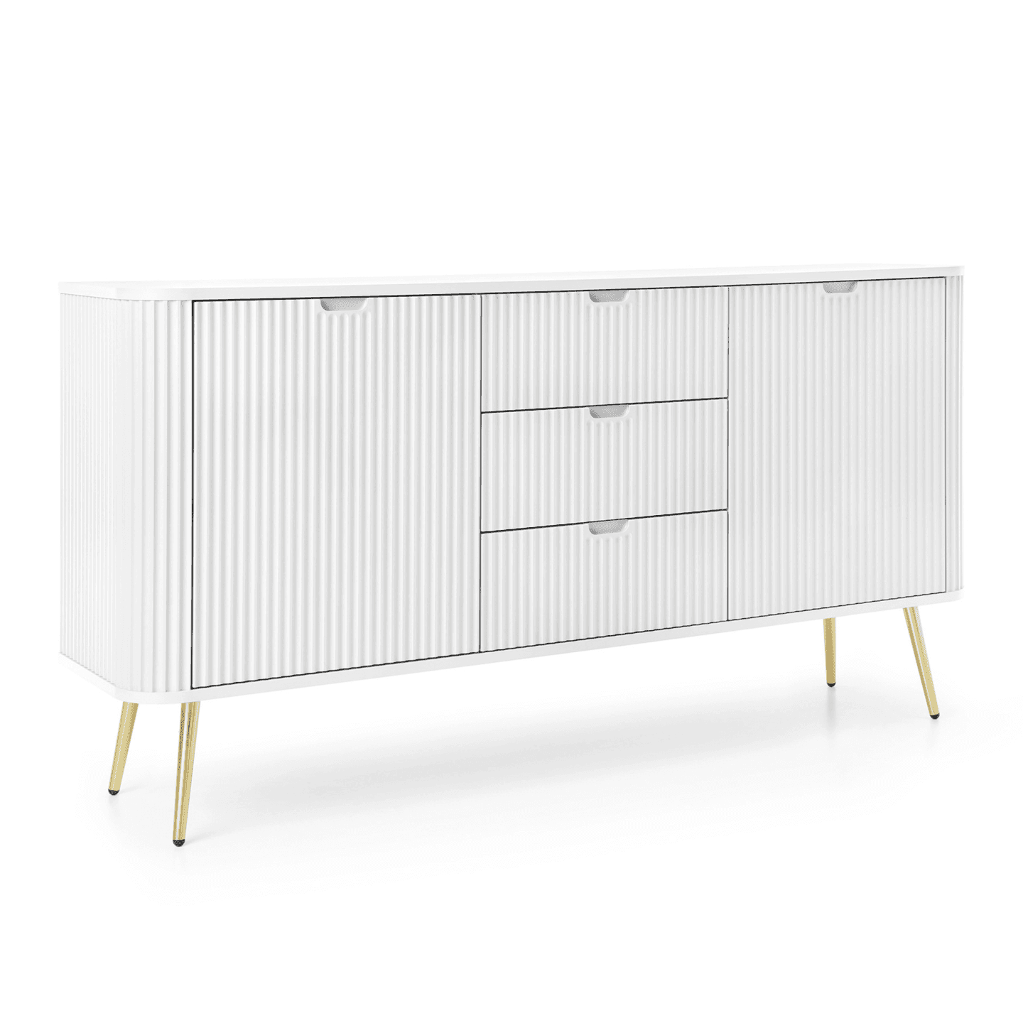 Komoda Nole 168 cm biała + złote nogi