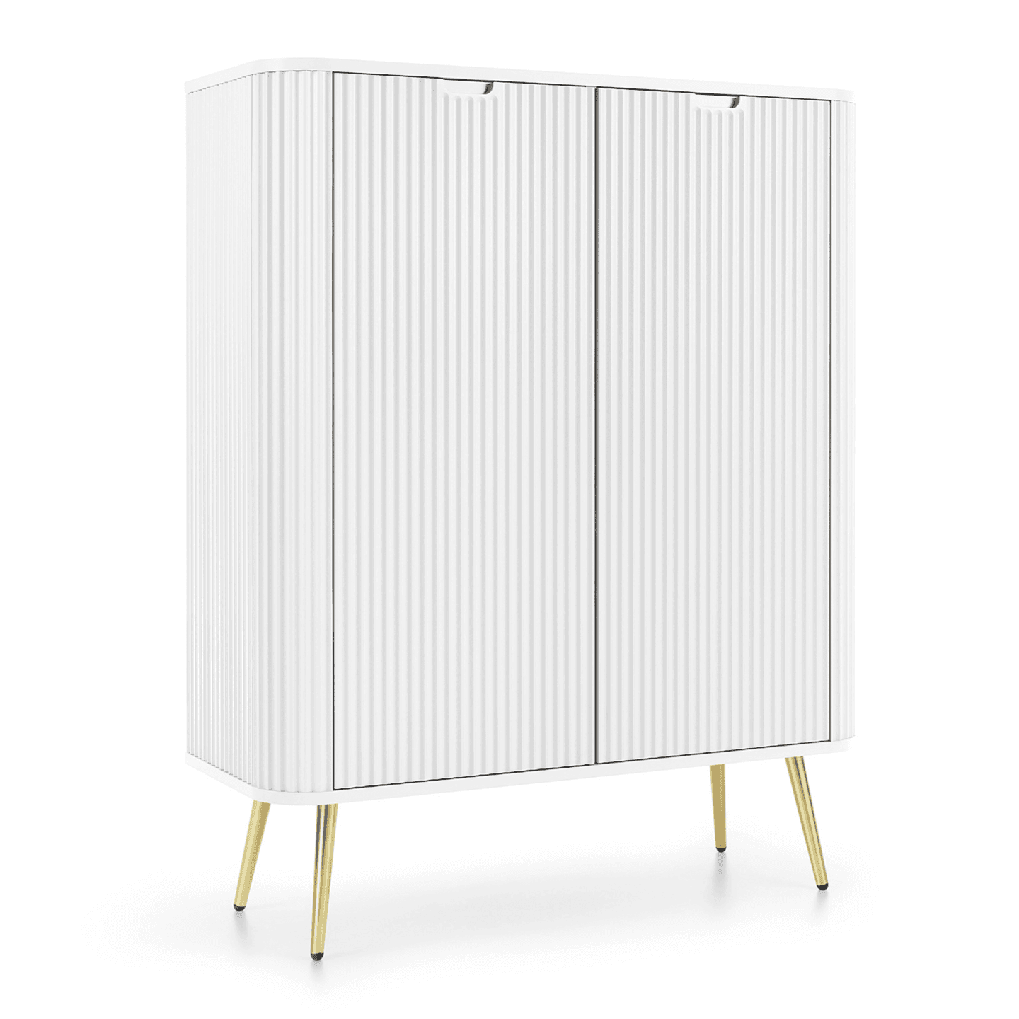 Komoda Nole 103 cm biała + złote nogi