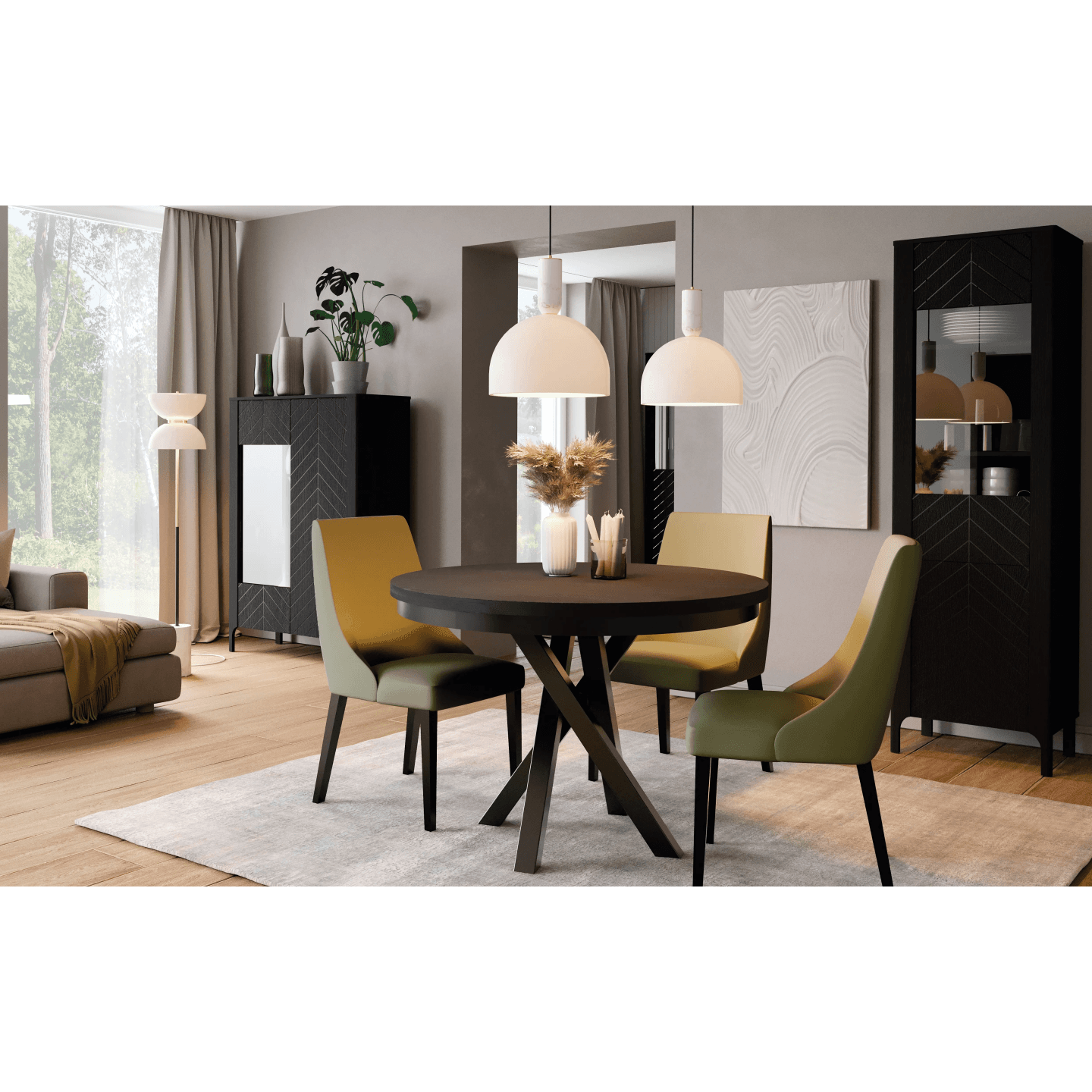 Komoda Solvian 103 cm Czarna