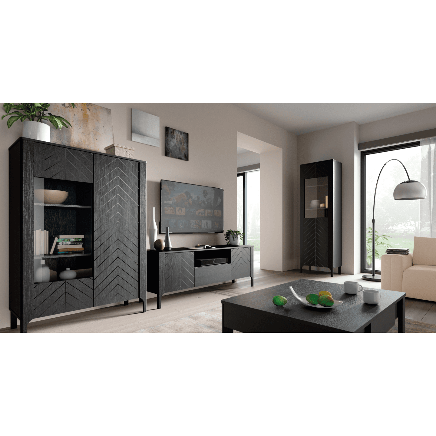 Stolik kawowy Solvian 90 cm Czarny