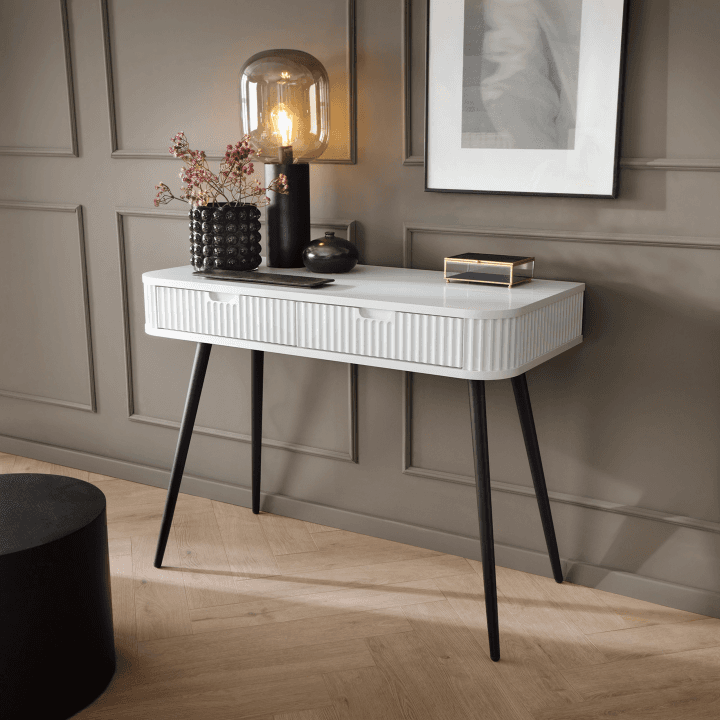 Toaletka Nole 103 cm biala + czarne nogi - zdjęcie 2