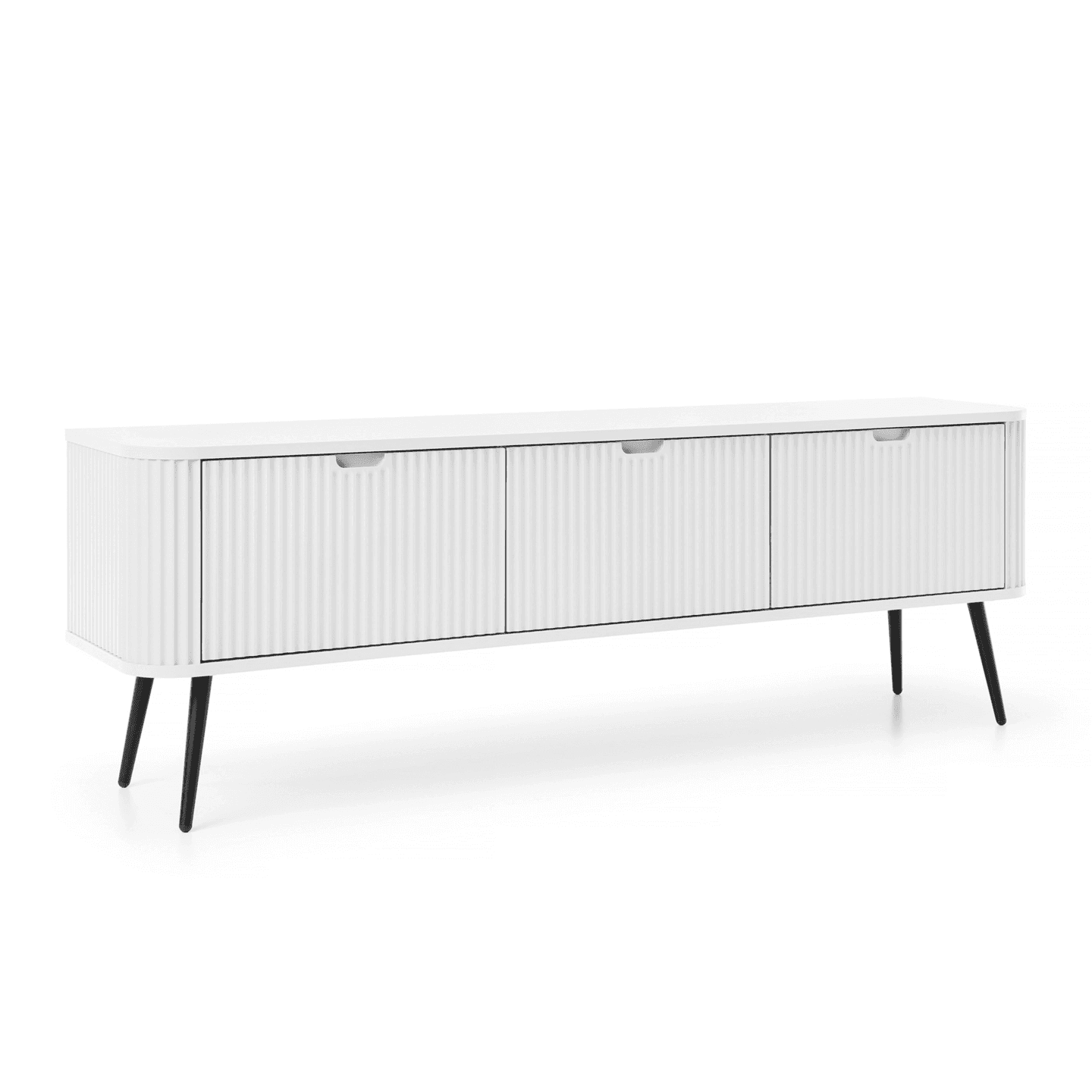 Szafka RTV Nole biała + czarne nogi