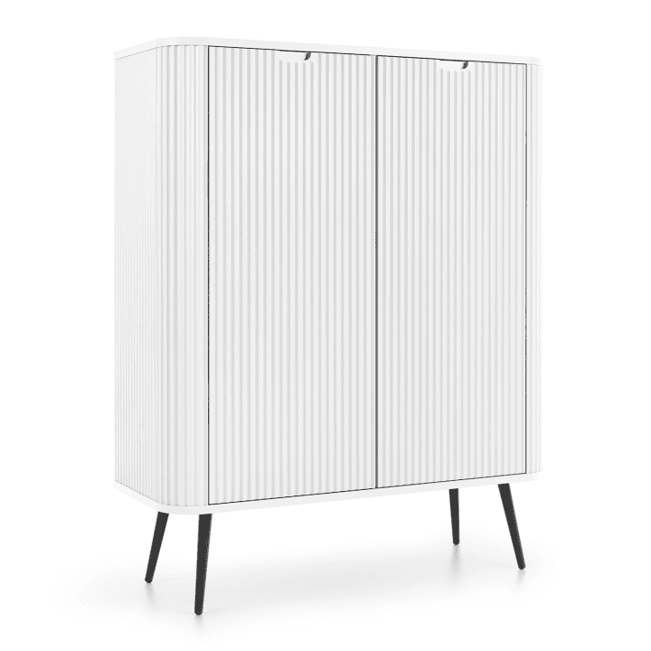 Komoda Nole 103 cm biała + czarne nogi