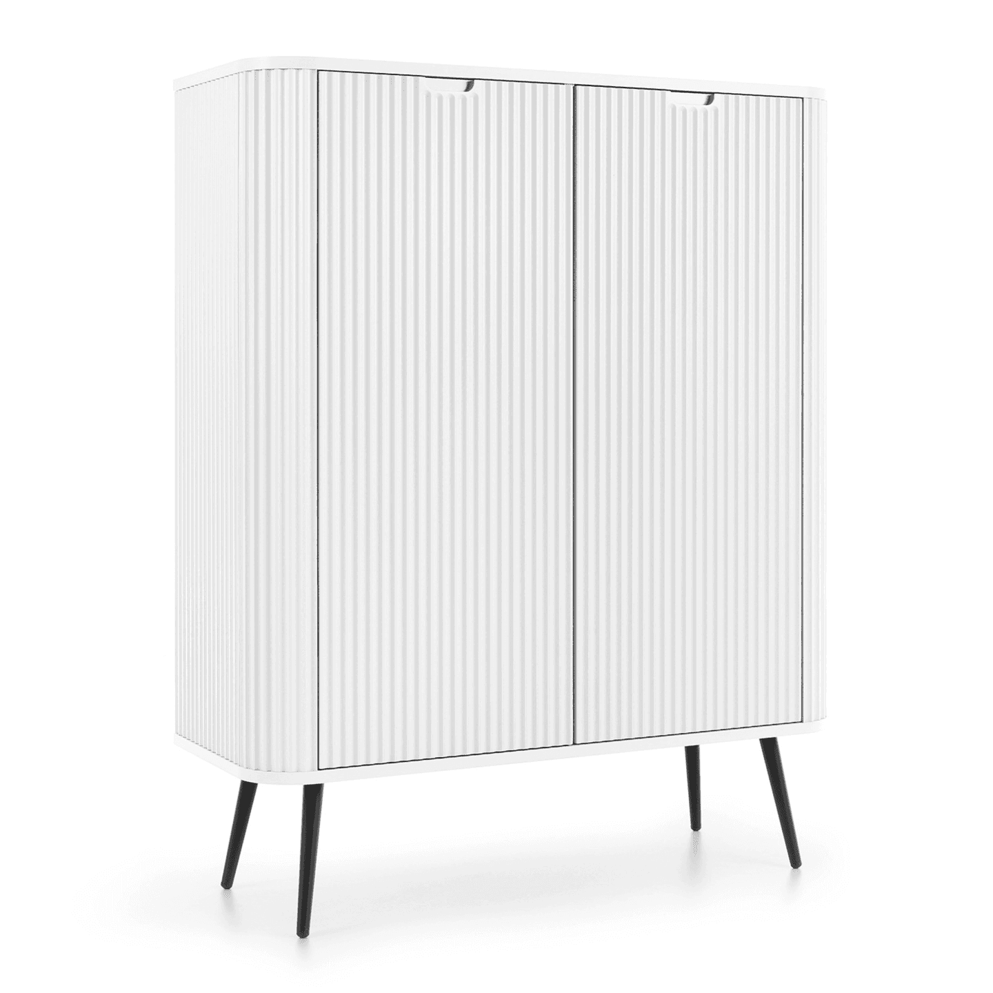 Komoda Nole 103 cm biała + czarne nogi