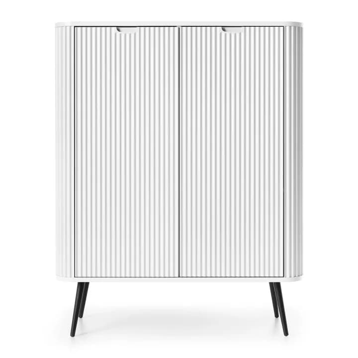 Komoda Nole 103 cm biała + czarne nogi