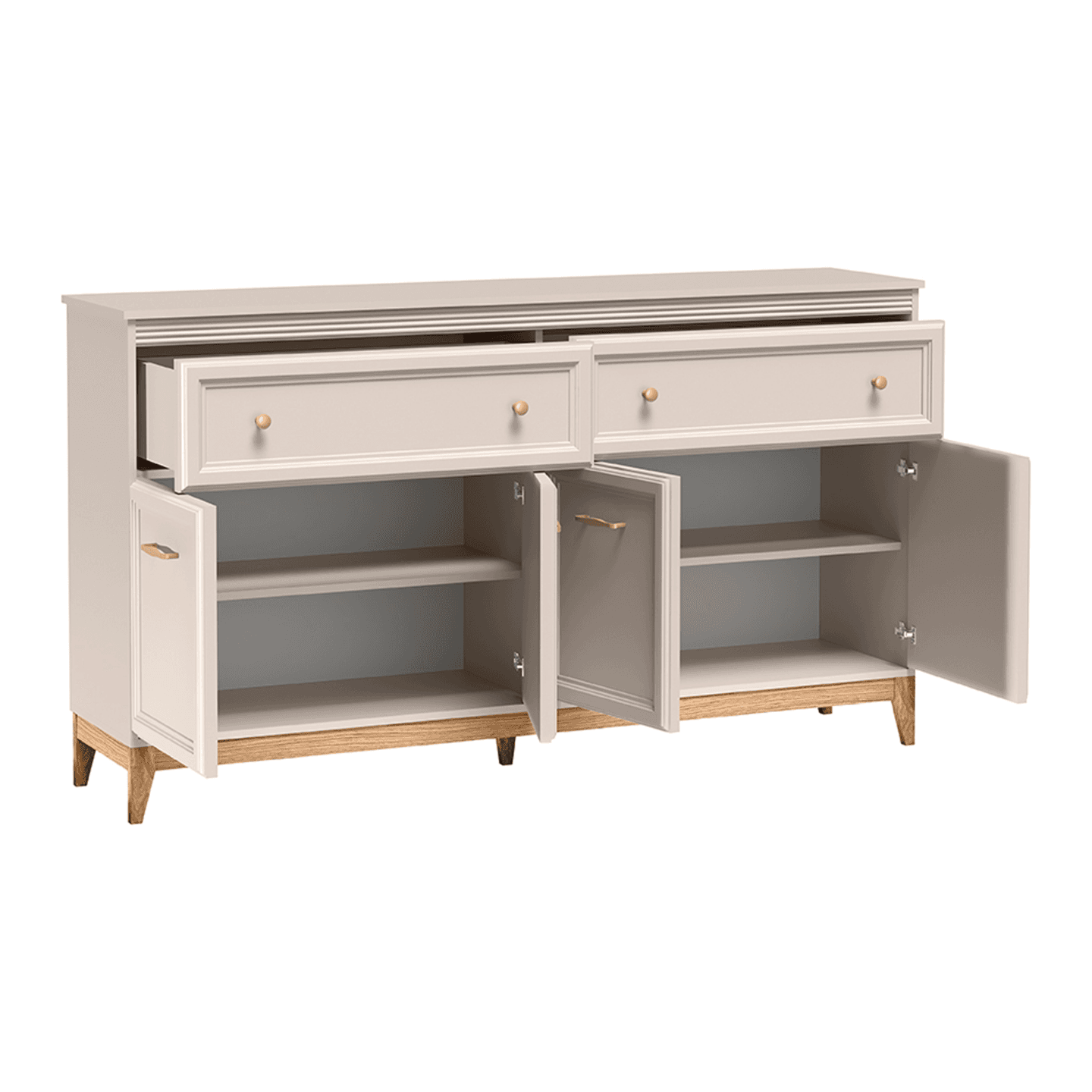 Komoda Belumi 179 cm Kaszmir + Dąb