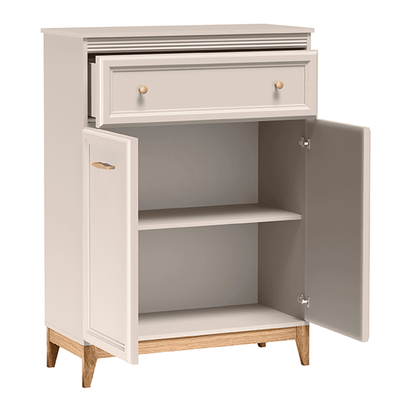 Komoda Belumi 92 cm Kaszmir + Dąb