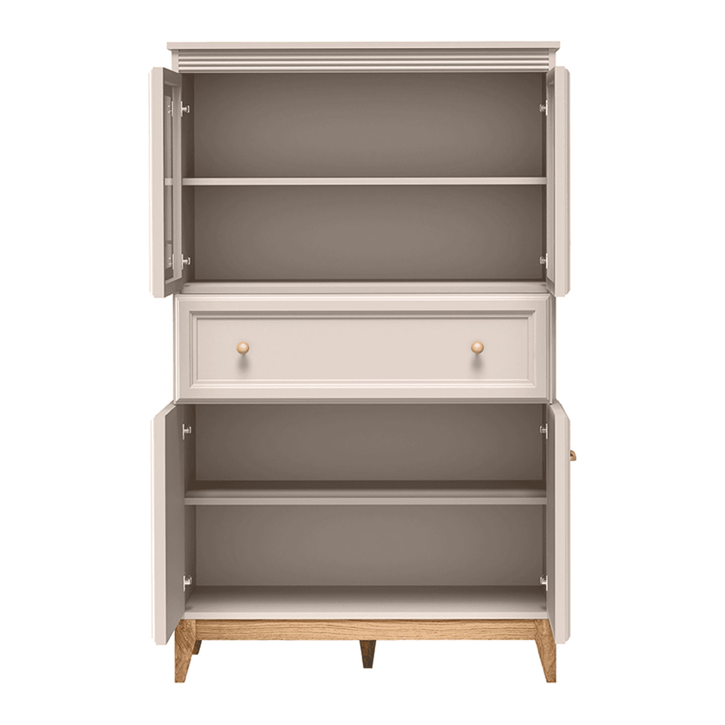 Witryna Belumi 92 cm Kaszmir + Dąb