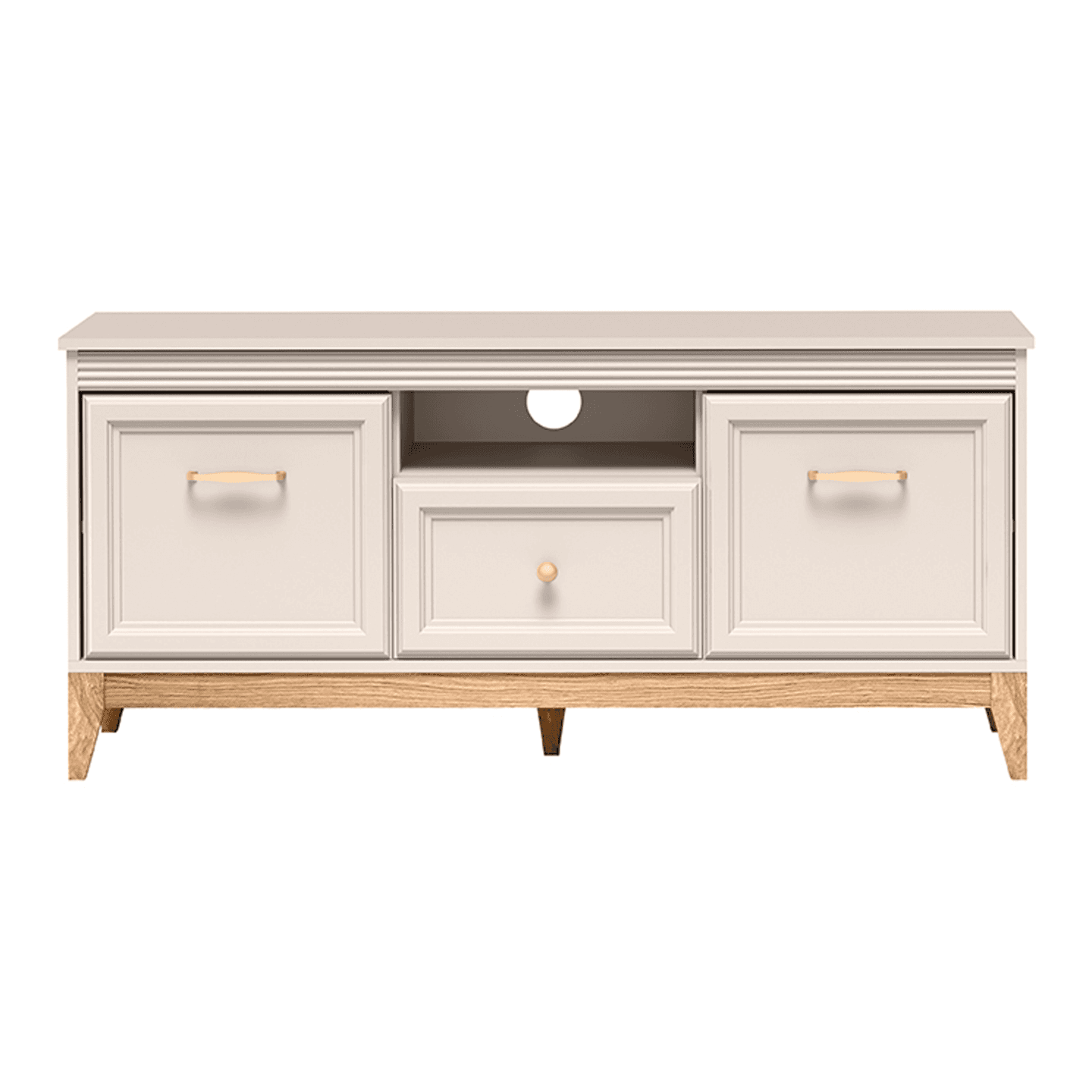 Szafka RTV Belumi 136 cm Kaszmir + Dąb