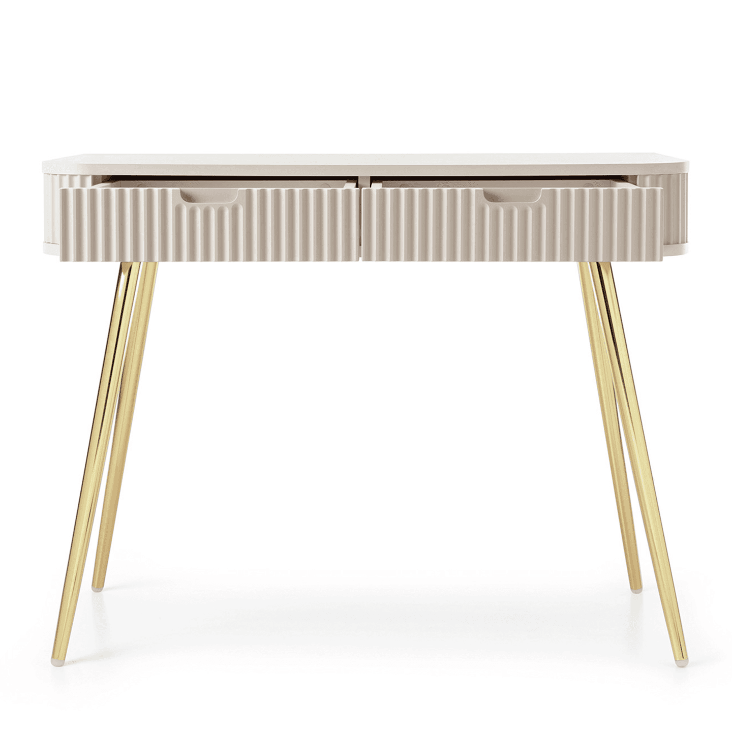 Toaletka Nole 103 cm kaszmir + złote nóżki