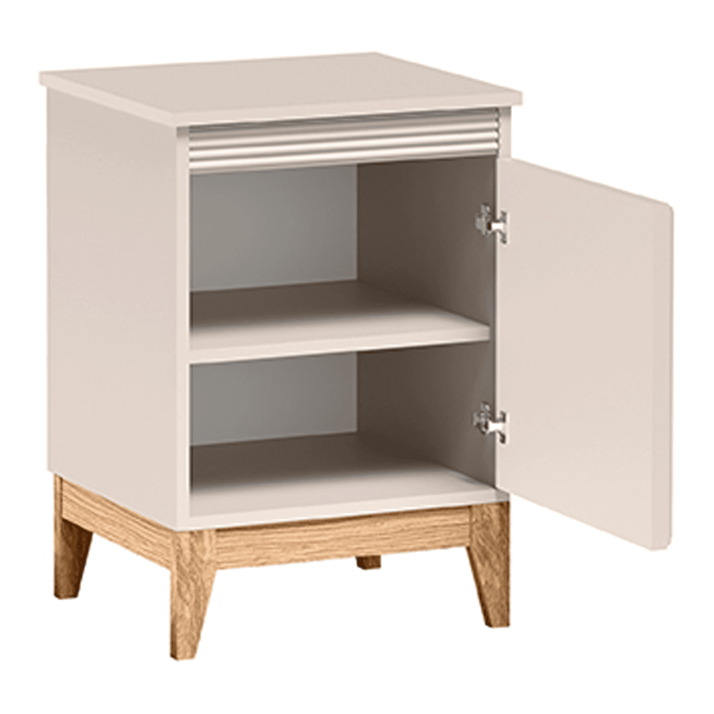 Stolik nocny Belumi 45 cm Kaszmir + Dąb