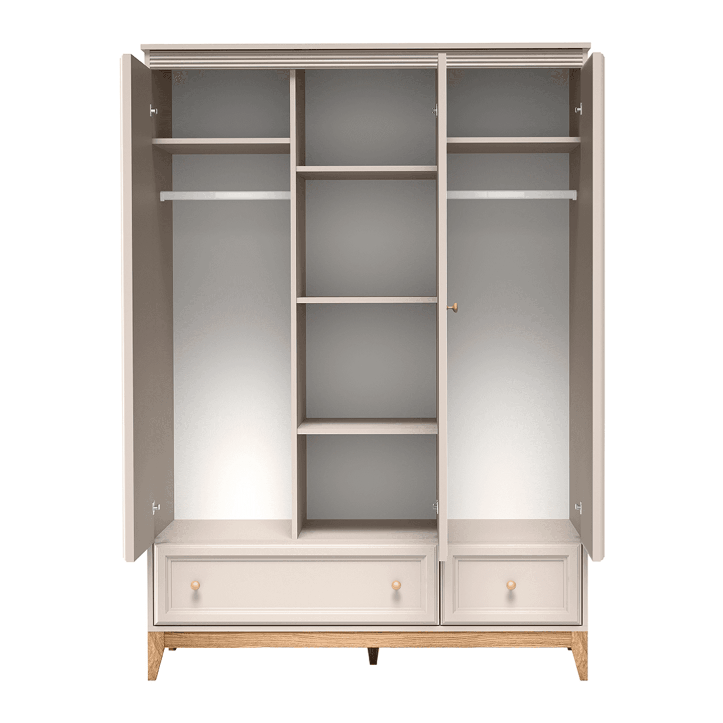 Szafa z lustrem Belumi 136 cm Kaszmir + Dąb