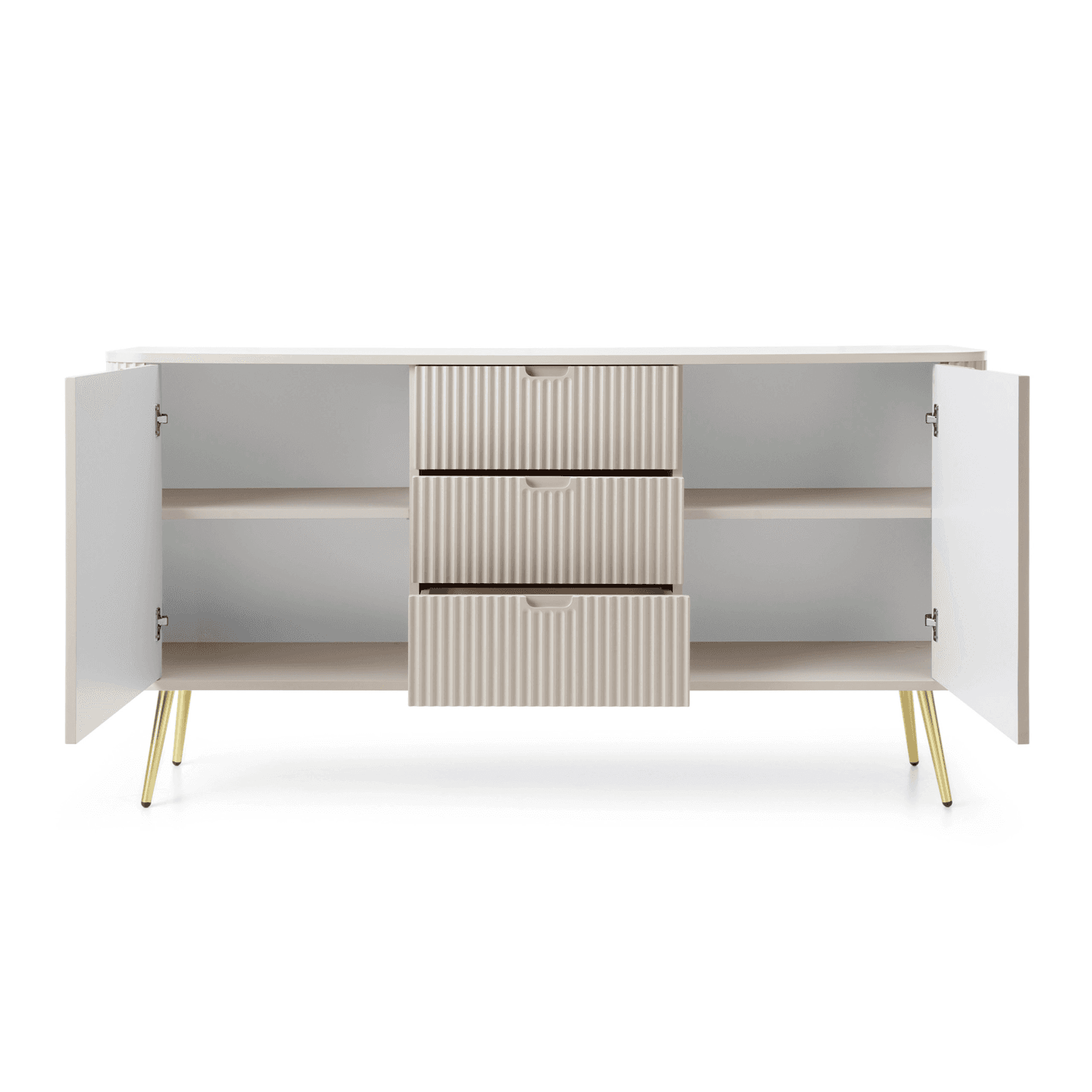 Komoda Nole 168 cm kaszmir + złote nogi