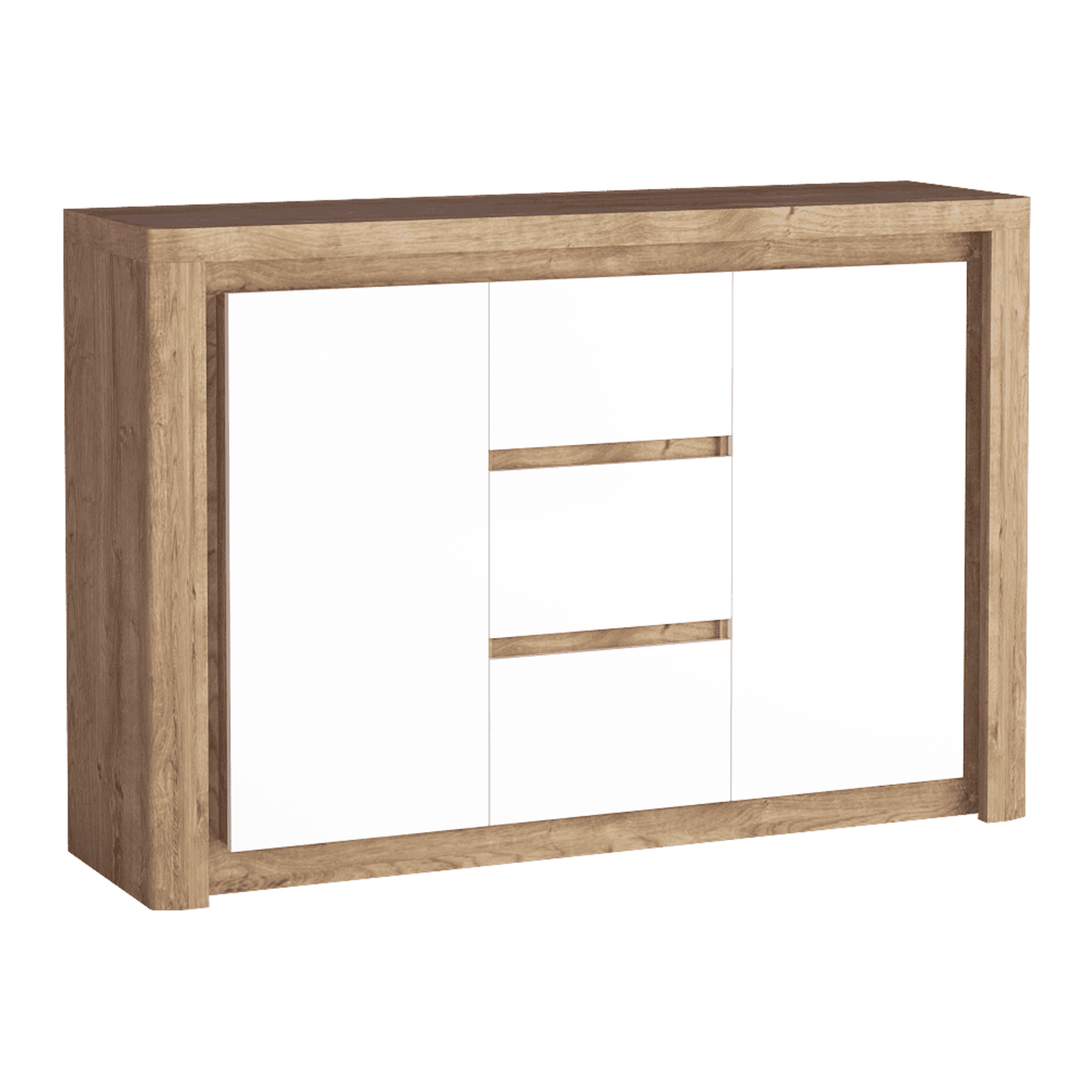 Komoda z szufladami Melva 144 cm Dąb Ribbeck + Biały