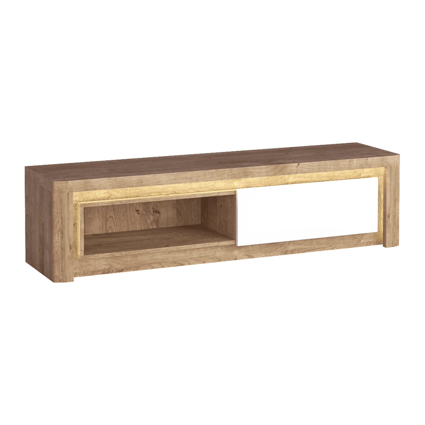 Szafka RTV Melva 162 cm Dąb Ribbeck + Biały