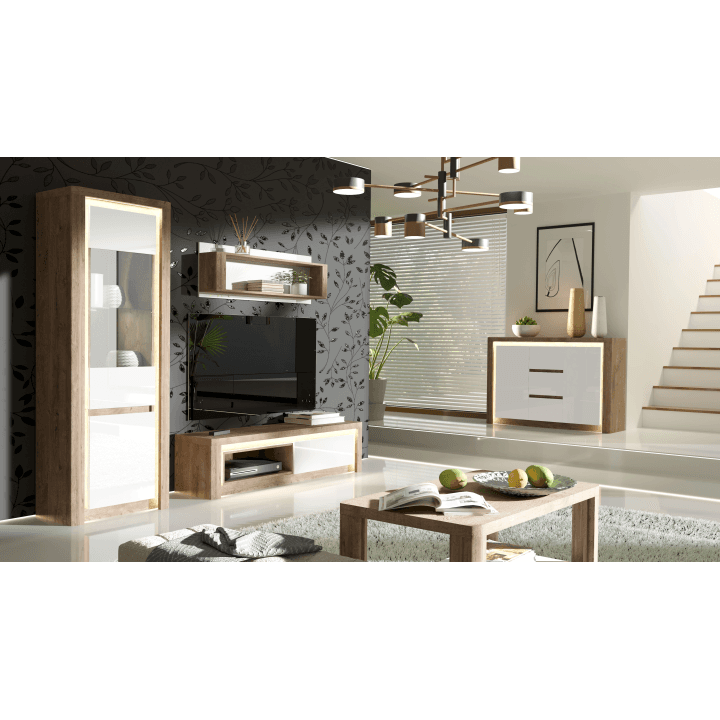 Biurko Melva 130 cm Dąb Ribbeck + Biały - zdjęcie 2