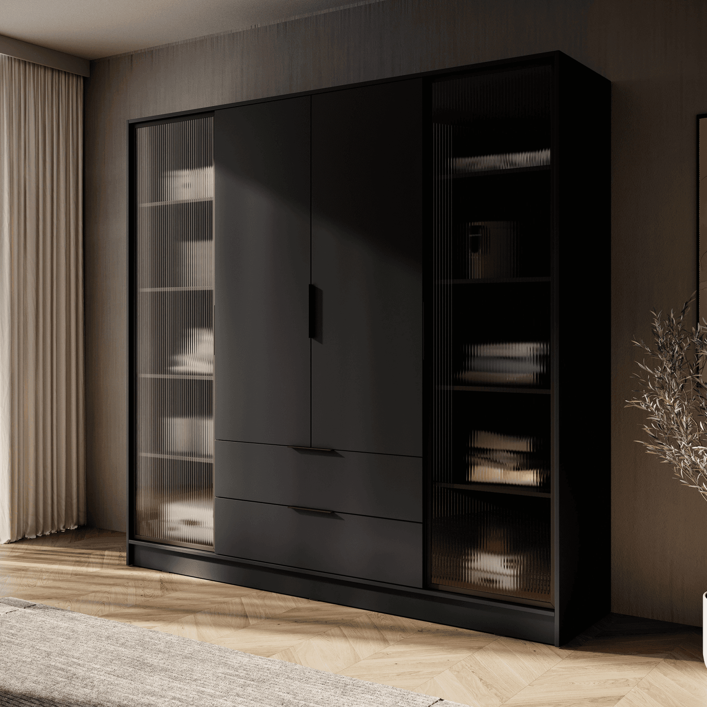 Szafa Melly 4DRD czarna - zdjęcie 2