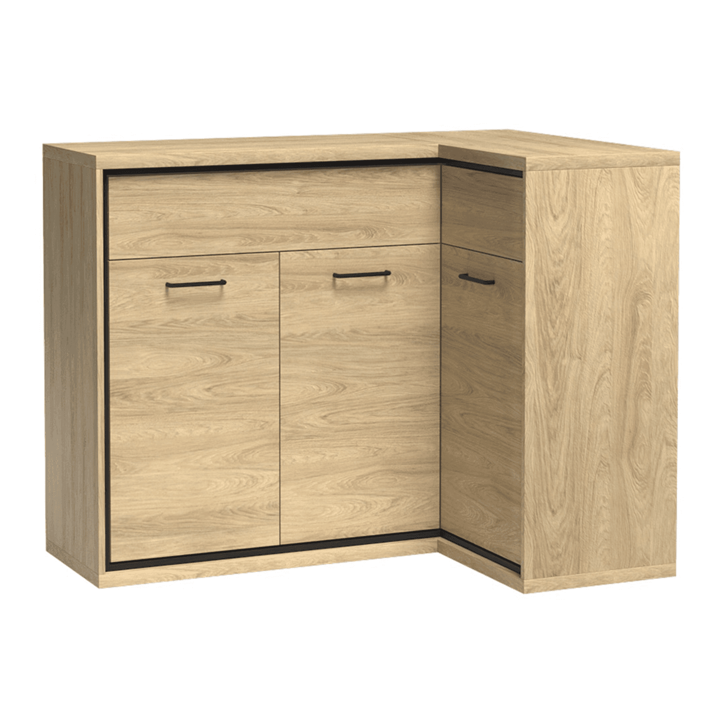 Komoda narożna Savena 128 cm Dąb Hikora