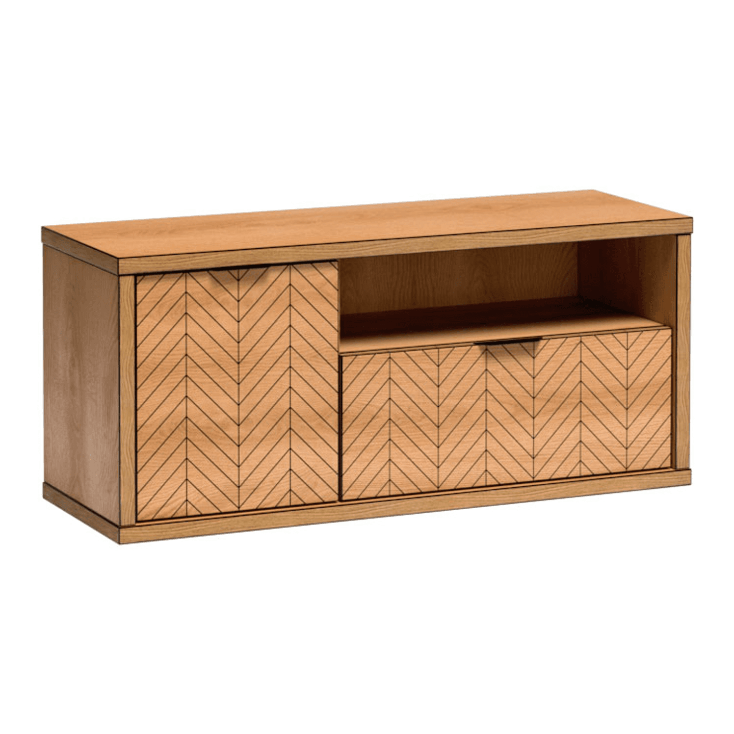 Szafka RTV Lorensa 118 cm Dąb Karmel