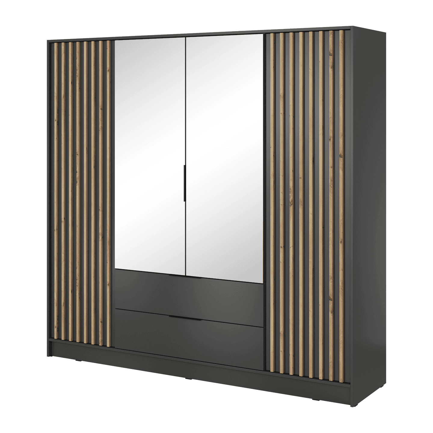 Szafa Bella 4D z lustrem grafit