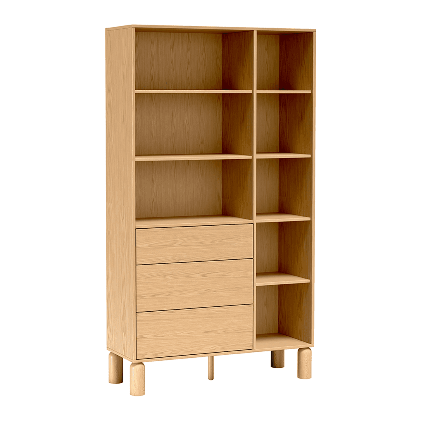 Regał Orvico 110 cm dąb bookmatch