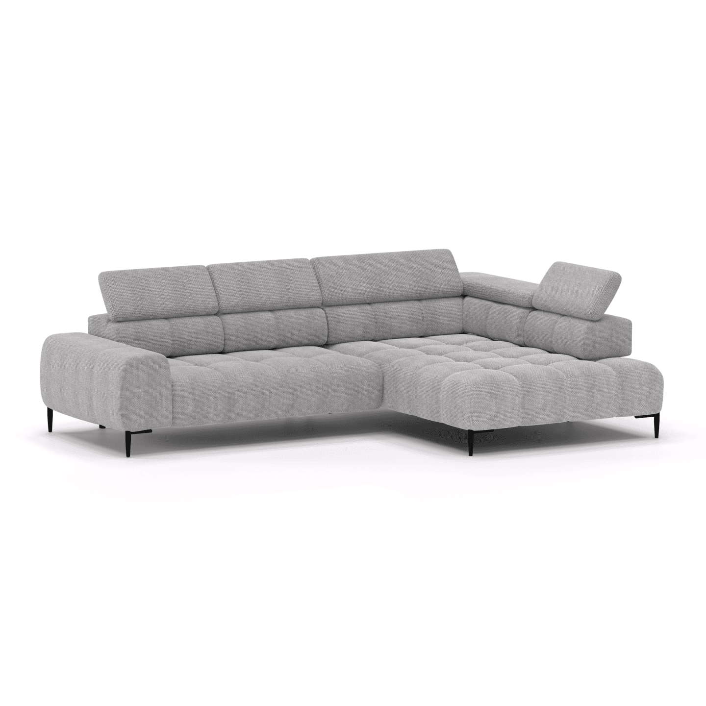 Narożnik Plaza L jasnoszary, stylowy