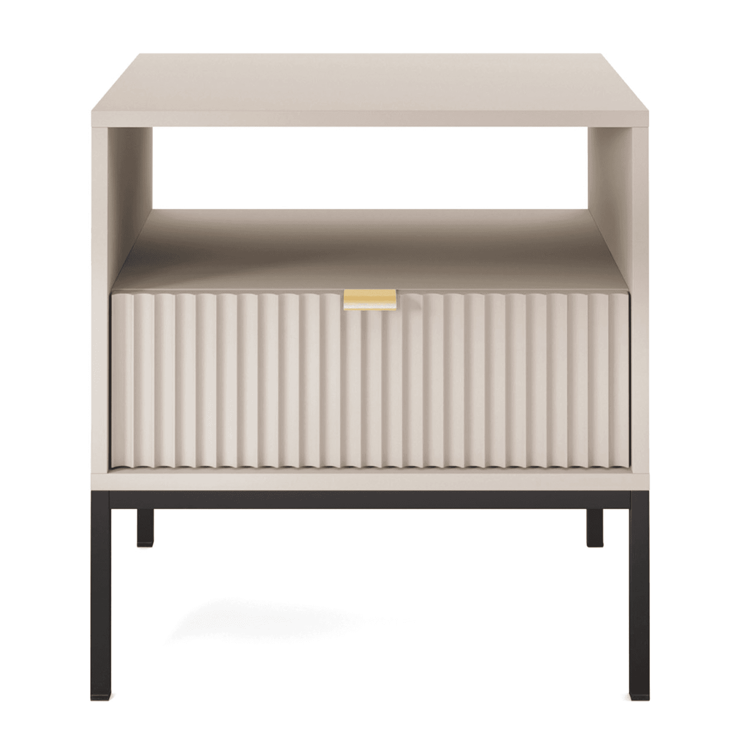 Stolik nocny Crow kaszmir + czarne nóżki