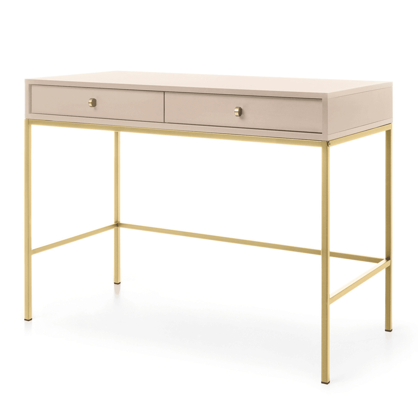 Toaletka Linea 104 cm beż + złote nóżki